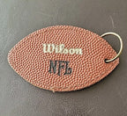 Vintage WILSON NFL Leather Football Ring Keychain 1970s