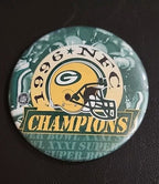 Green Bay Packers NFL Pin NEW 1996 NFC Champions pinback 3 1/2"