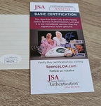 Red Grange Signed 3x5 Index Card Chicago Bears Autograph JSA COA