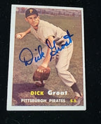 Dick Groat, "Autographed," 1957  TOPPS Signed Card  Pittsburgh Pirates JSA COA