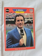 Al Michaels Signed 1989 Pro Set Football Announcer CBS Sports JSA COA