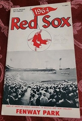 Tony Conigliaro 1964 Boston Red Sox Program 1st HR Opening Day  Scored⚾️ NR/Mint