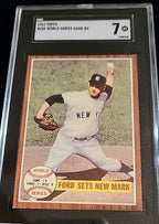 1962 Topps Baseball #235 World Series Game 4 Ford Sets New Mark SGC 7