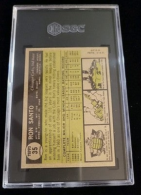 1961 TOPPS #35 RON SANTO (RC) Rookie Card SGC 5 EX