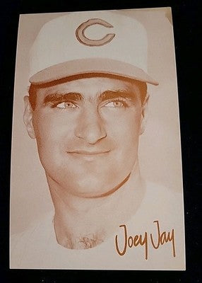 Joey Jay 1963 Exhibits Stat Back Cincinnati Reds EX Cond (Light Stain)