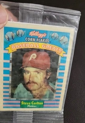 1991 Kelloggs Corn Flakes Steve Carlton 3-D Baseball Greats  Unopened Pack