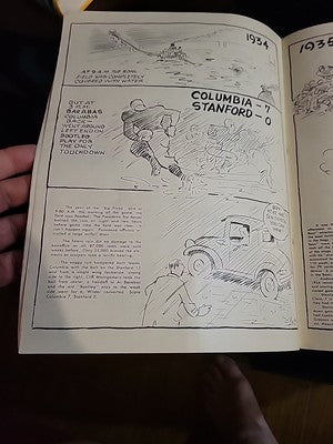 1902-1948 ROSE BOWL CARTOON HISTORY SOUVENIR BY JOHN CROSS PASADENA CA