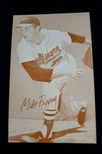 Milt Pappas  1963 Exhibit Red Stats On Back EX+ Baltimore Orioles
