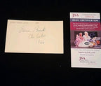 Ernie Banks Chicago Cubs authentic autographed Inscribed 3x5 card COA JSA
