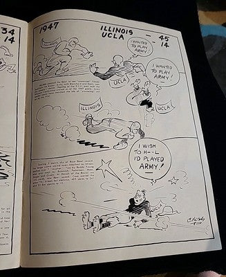 1902-1948 ROSE BOWL CARTOON HISTORY SOUVENIR BY JOHN CROSS PASADENA CA