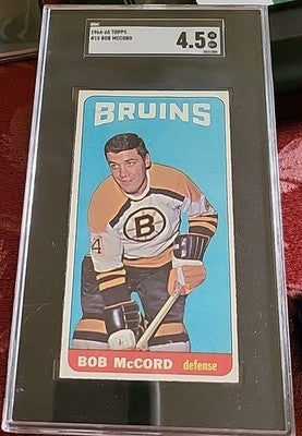 1964 Topps Hockey Tall Boy #10 SGC 4.5 Bob McCord Boston Bruins  Undergraded!