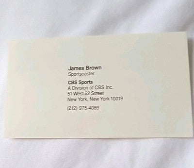 James Brown  Signed 1989 Pro Set Football Card  Announcer CBS Sports JSA COA