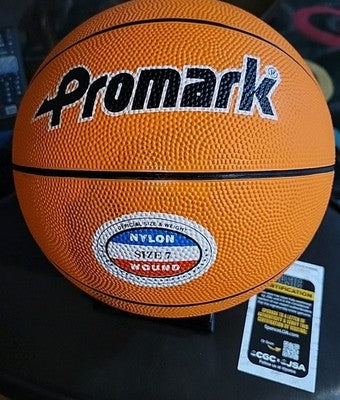 Derek Fisher Autographed Promark  Basketball Los Angeles Lakers/ COA JSA
