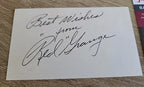 Red Grange Signed 3x5 Index Card Chicago Bears Autograph JSA COA