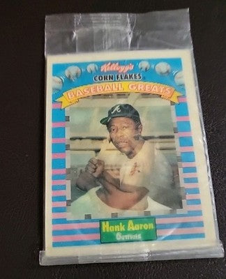 1991 Kelloggs Corn Flakes #2 HENRY HANK AARON 3-D Baseball Greats  Unopened Pack