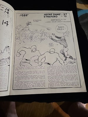 1902-1948 ROSE BOWL CARTOON HISTORY SOUVENIR BY JOHN CROSS PASADENA CA