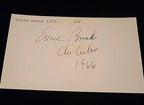 Ernie Banks Chicago Cubs authentic autographed Inscribed 3x5 card COA JSA