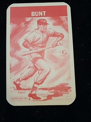 1953 L & F INC BASEBALL CARD OUT/Bunt. Ex/Mt Vintage  Rare