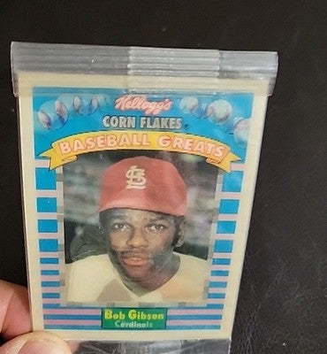 1991 Kelloggs Corn Flakes Bob Gibson 3-D Baseball Greats  Unopened Pack