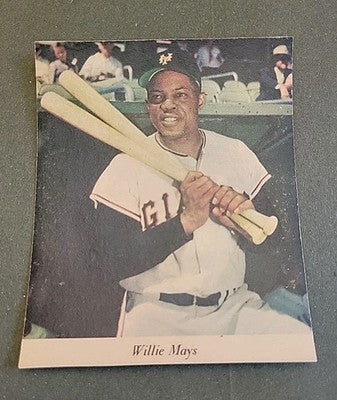 Willie Mays N.Y. Giants HOF 1950s NY Sunday Times Colorfoto  Cut Out  RARE!