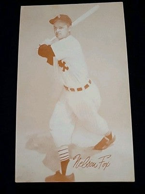 1963 Exhibits Stat Back Nelson Fox Chicago White Sox HOF  EX+