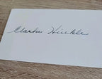 CLARKE HINKLE Signed Autographed 3X5 INDEX CARD HOF  Packers JSA Certified~