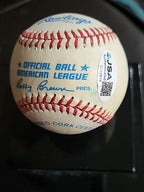 Wally Joyner autograph signed Official Bobby Brown MLB Baseball  COA JSA