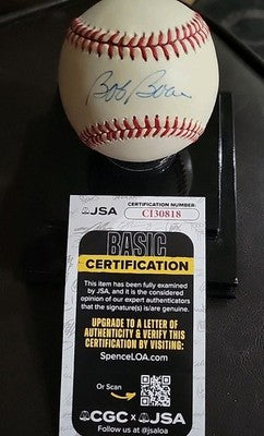 Bob Boone Autographed Signed AUTO MLB Bobby Brown Baseball COA JSA