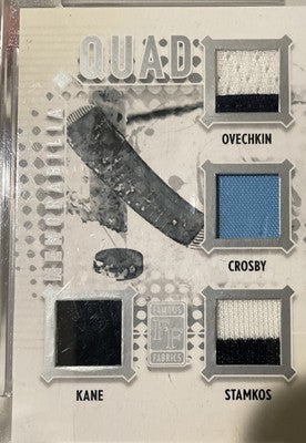 2010 JERSEY GLOVE PANTS QUAD MEMORABILIA CROSBY OVECHKIN KANE STAMKOS 4/9