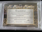 New York Yankees 2020 Leaf Fantastic Franchise Relic Patch Bat Card 3/4 PSA 7