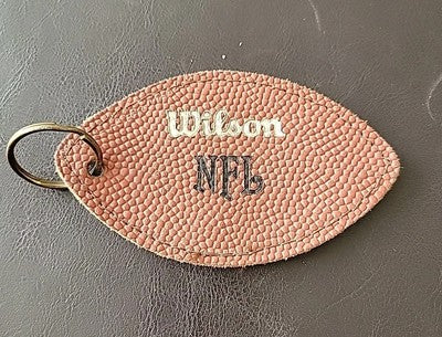 Vintage WILSON NFL Leather Football Ring Keychain 1970s