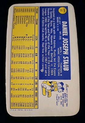 1970 Topps Super Rusty Staub #41 Expos EXMT+
