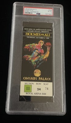 1980 Larry Holmes / Muhammad Ali Boxing Caesars Palace PSA VG-EX 4 Ticket Stub