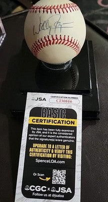 Wally Joyner autograph signed Official Bobby Brown MLB Baseball  COA JSA
