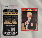 Jack Buck Signed 1989 Pro Set Football  #11 Announcer CBS Sports JSA COA