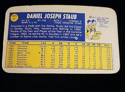 1970 Topps Super Rusty Staub #41 Expos EXMT+