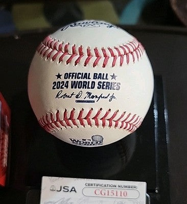 Landon Knack Signed Auto 2024 World Series Logo Ball LA Dodgers JSA AUTHENTIC