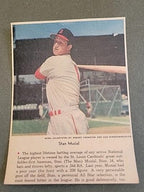 Stan Musial St.Louis Cardinals 1957 NY Sunday Times Colorfoto RARE!