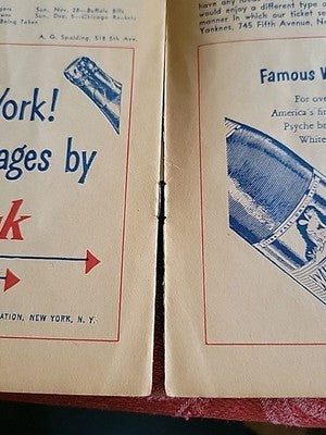1947 New York Yankees Vs Philadelphia Athletics Program Joe DiMaggio Yogi Berra
