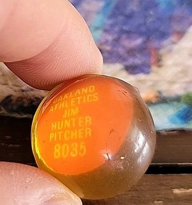 1970 Chemtoy Superball Jim Catfish Hunter  HOF Oakland A’s