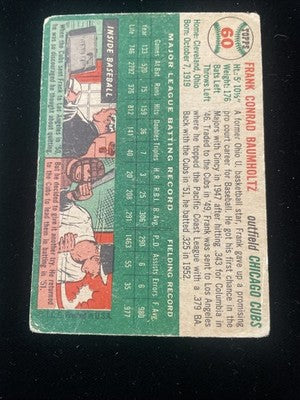 1954 Topps Baseball Lot ( 3 Cards) #60, #130 Hank Bauer, #230  F-G  Low Grade
