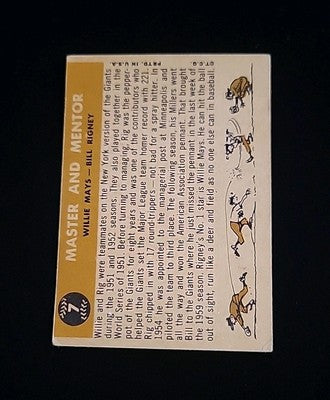 1960 Topps  Willie Mays, Bill Rigney #7 Master & Mentor VG/EX