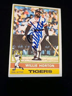 Willie Horton signed Detroit Tigers 1976 Topps  Baseball Card #320  COA JSA