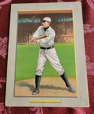 1910-11 T3 Turkey Red Tobacco Baseball Cabinet Browne Washington & Chicago #84