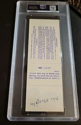 1977  Baseball All Star Game  Yankee Stadium  - Full Ticket  PSA - 5 (MK)