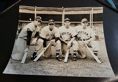 Ted Williams, Dom DiMaggio, Joe Cronin Official MLB 8x10 Color Photo 1988