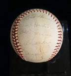 1967 Chicago Cubs team signed Baseball 26 Signatures Santo, Jenkins, Banks JSA