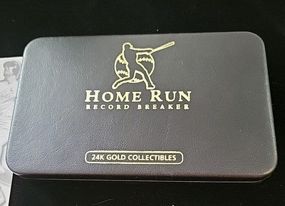 Mark McGuire 62 Home Run 24kt Gold Metal Commemorative Card 1988 Limited Issued