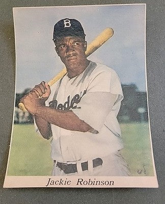 Jackie Robinson Brooklyn Dodgers 1950-1957  Colorfoto Cut Out  RARE!