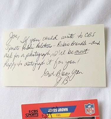 James Brown  Signed 1989 Pro Set Football Card  Announcer CBS Sports JSA COA